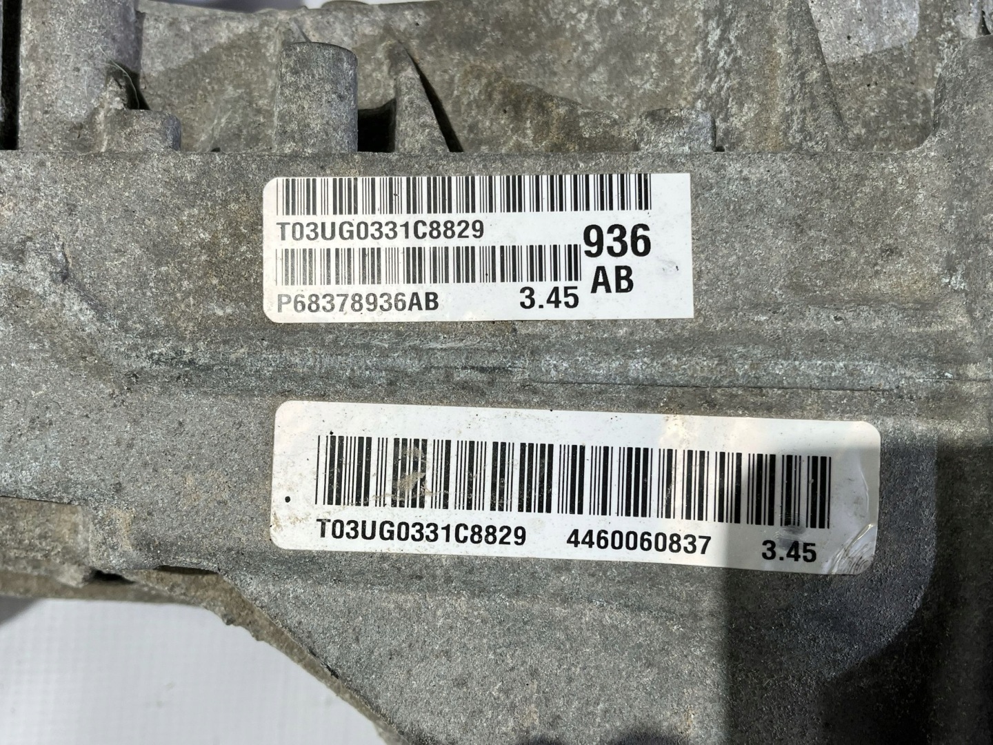 rear mechanism roznicowy differential diff 3.45 Dodge Durango 3.6 2014