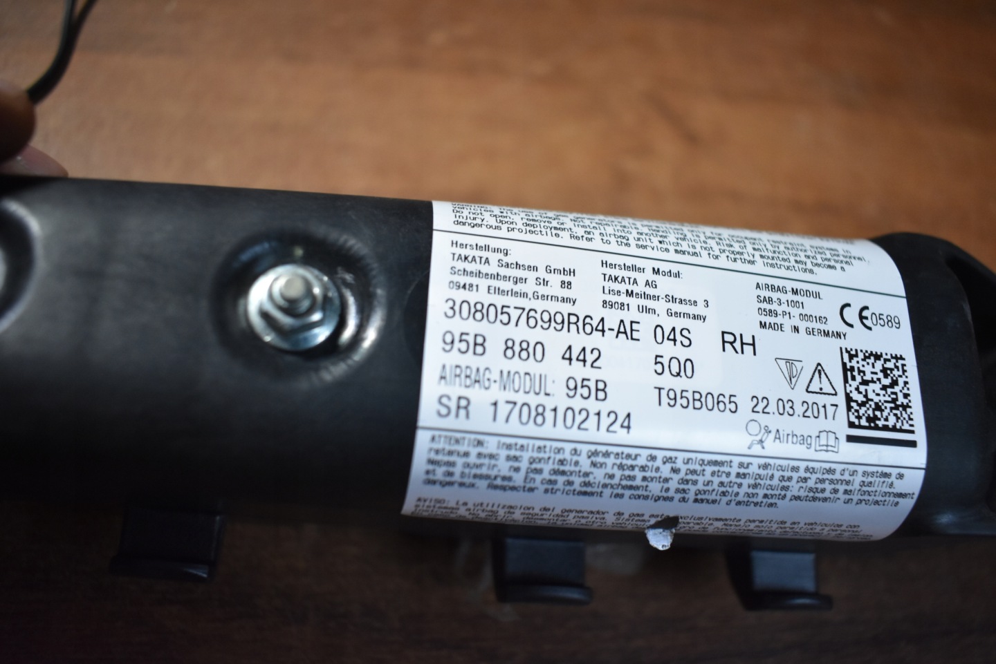 airbag airbag KANAPY rear right PORSCHE MACAN 1