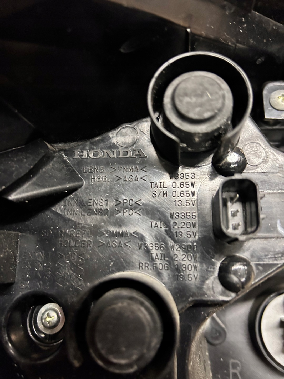 light rear part rear right HONDA CIVIC X HB NR.0