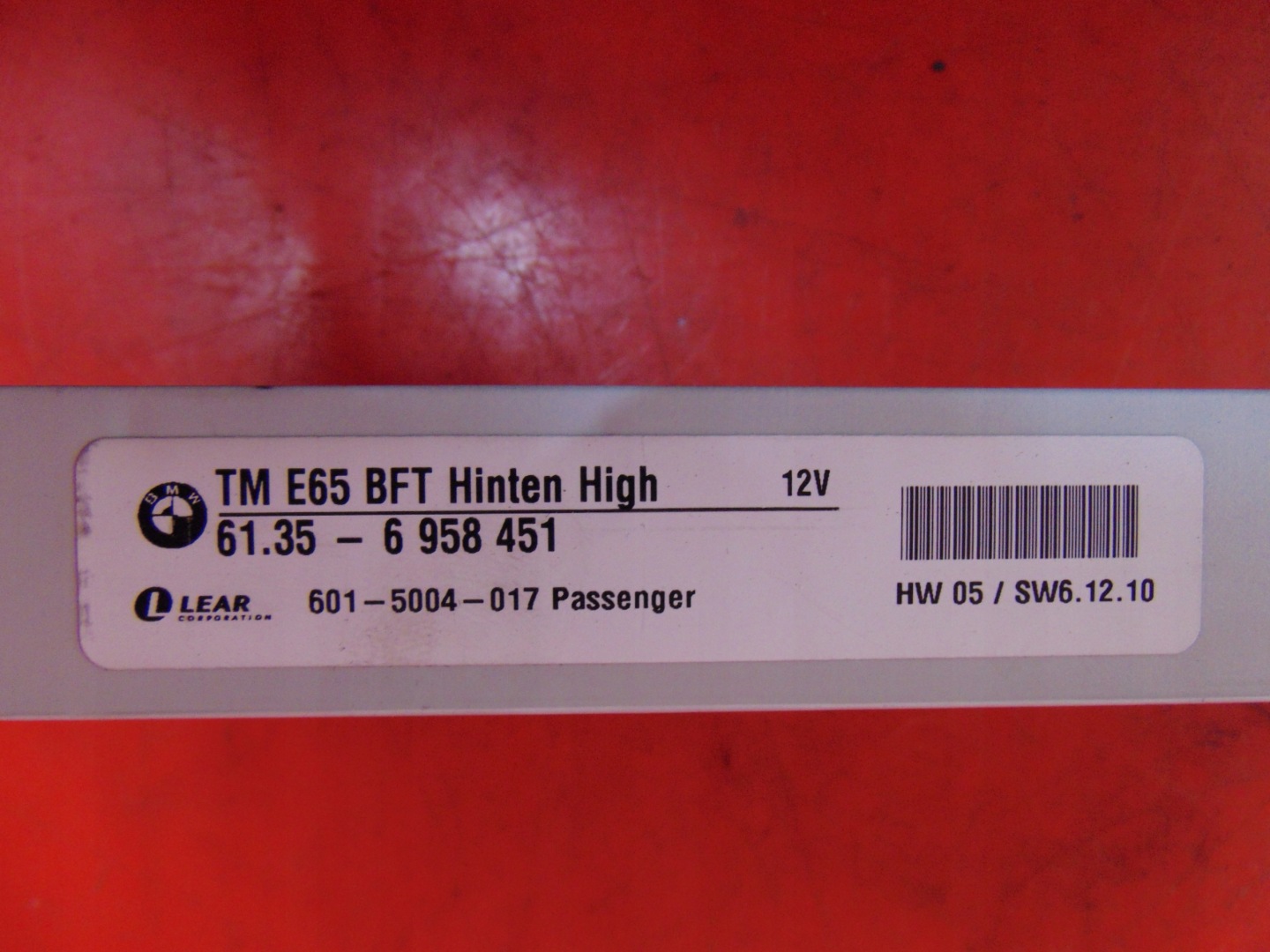 BMW 7 E65 E66 module control unit door right rear part 6958451