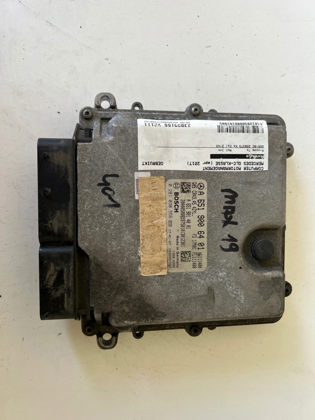 MERCEDES GLC 2.2 CDI A6519006401 A6519014001 0281030556 Computer ECU