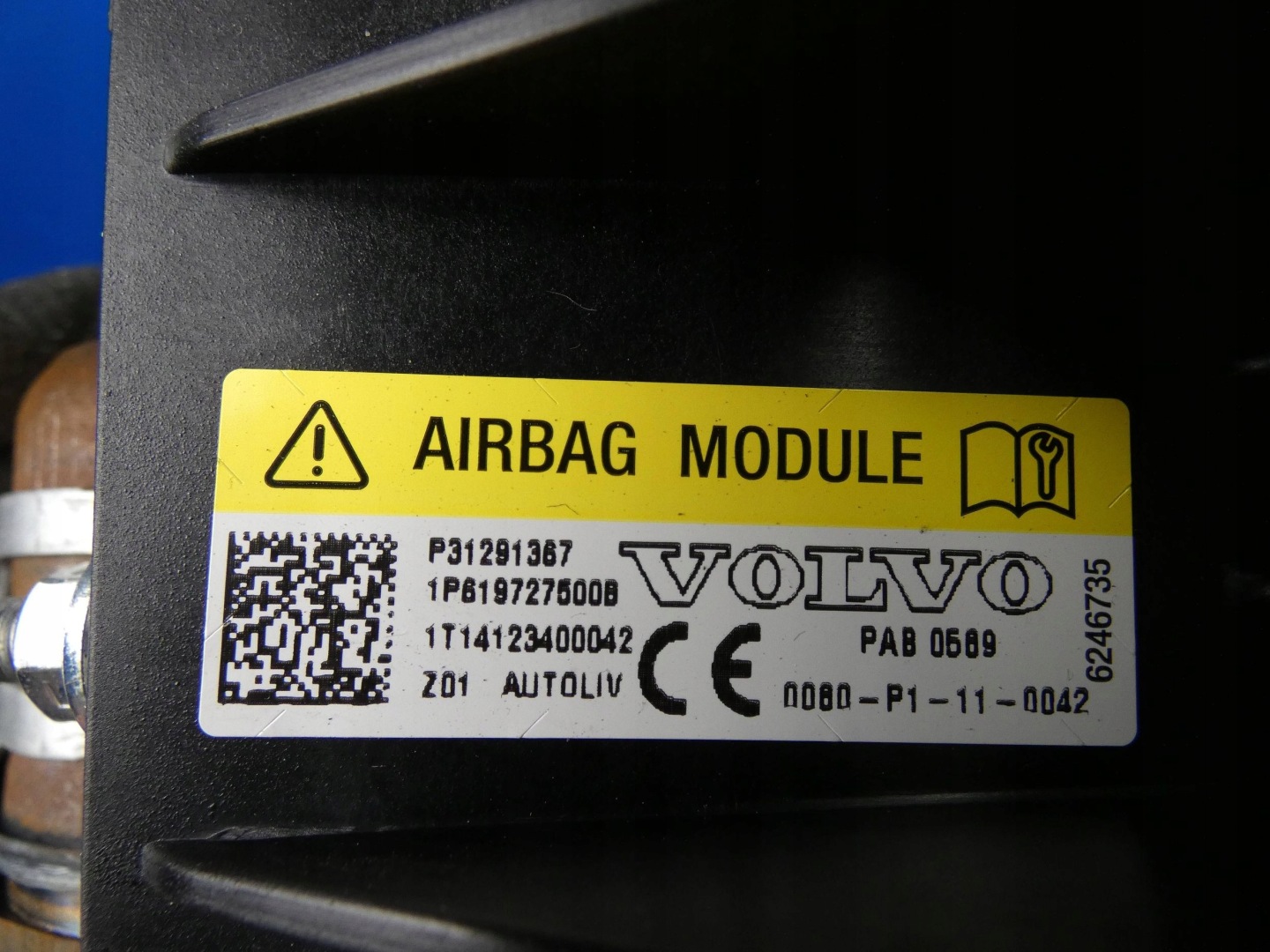 VOLVO V40 II AIR BAG passenger airbag