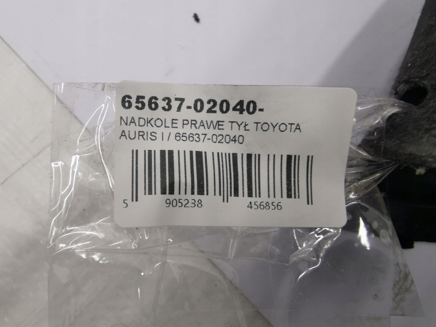PARASALE Destro posteriore TOYOTA AURIS e / 65637-02040