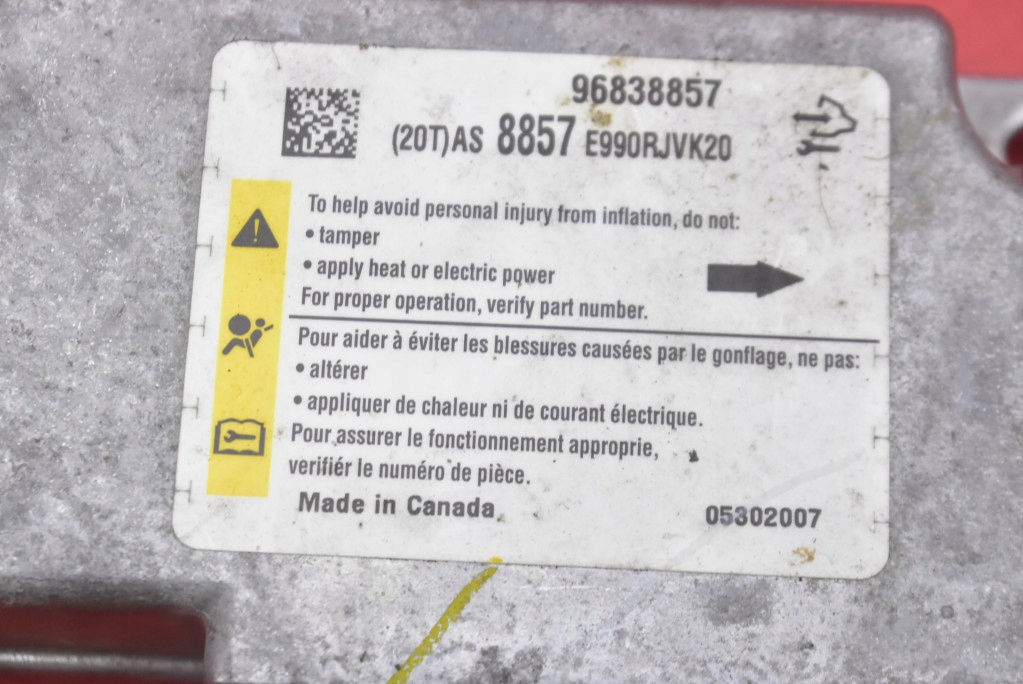 SENSOR modulo airbag airbag 96838857 SATURN VUE 2 II 07-10