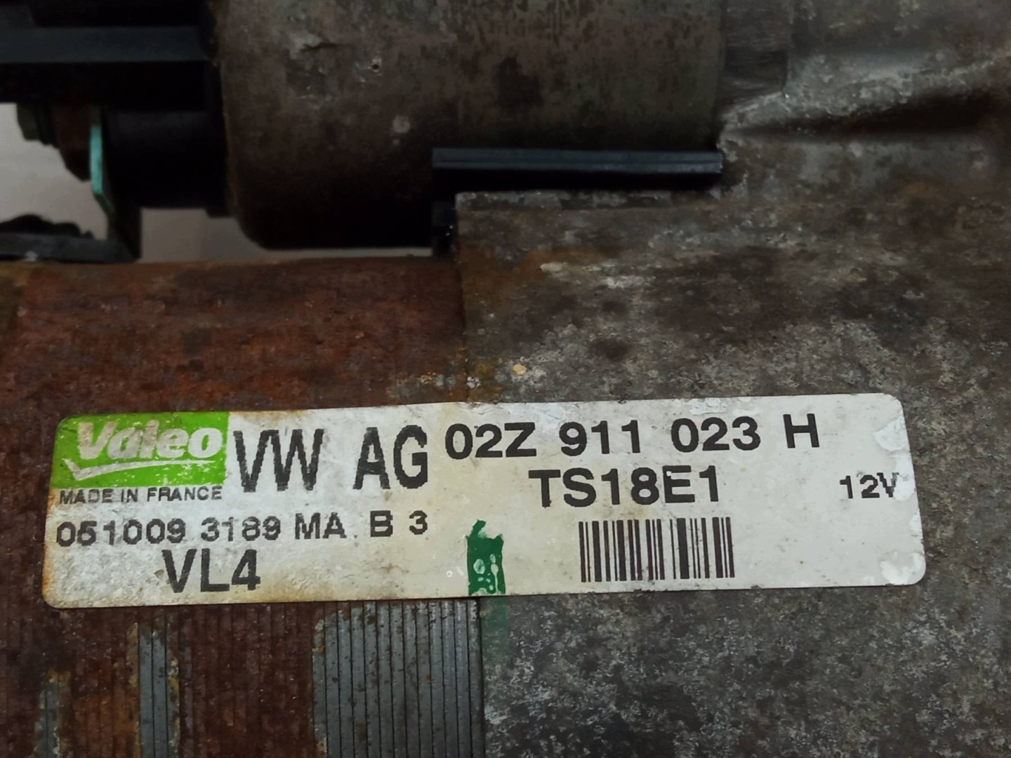 starter 02Z911023H 1.9 TDI Skoda Fabia II (2007-2014)