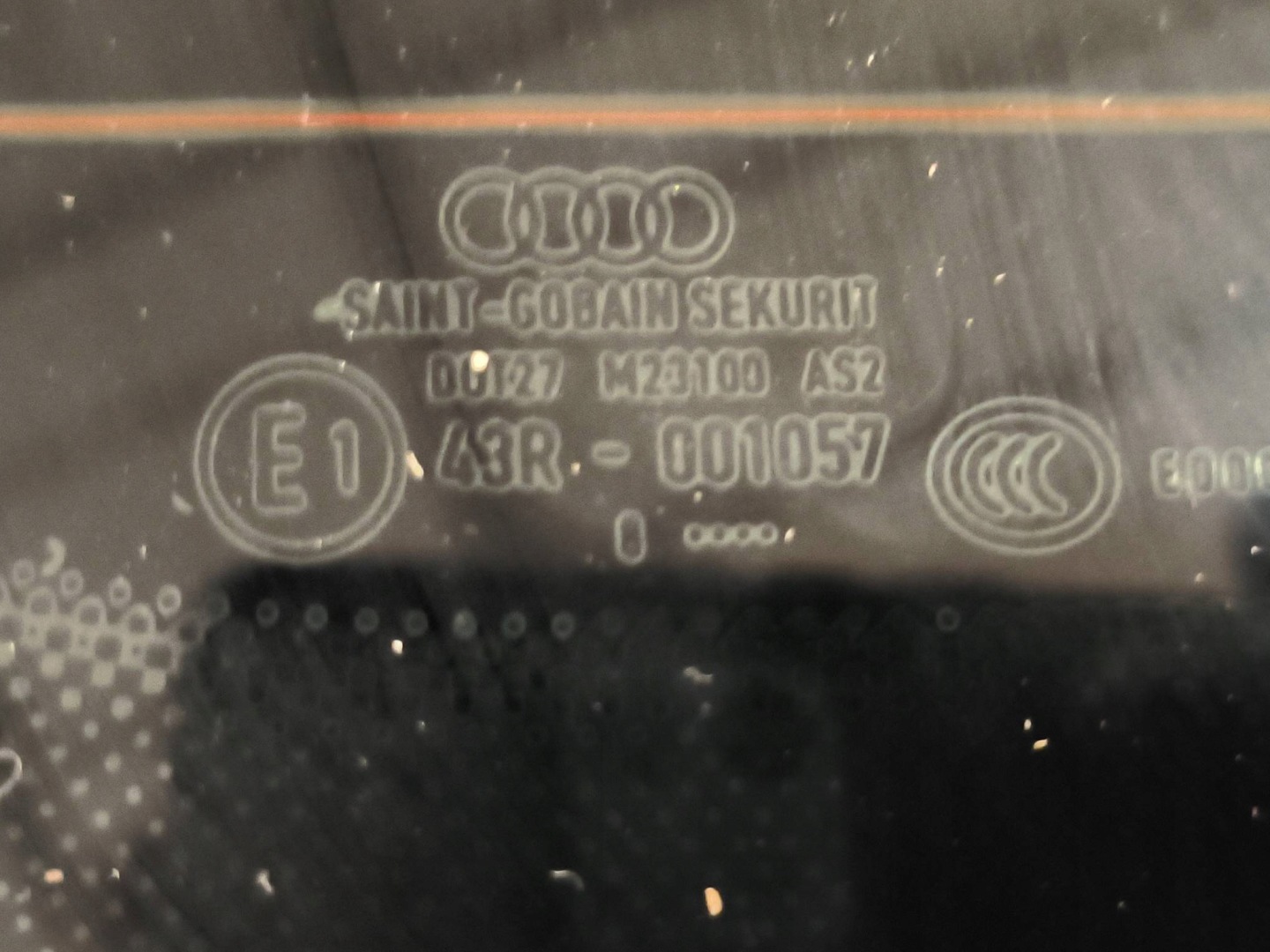 window rear part AUDI A4 B8 sedan