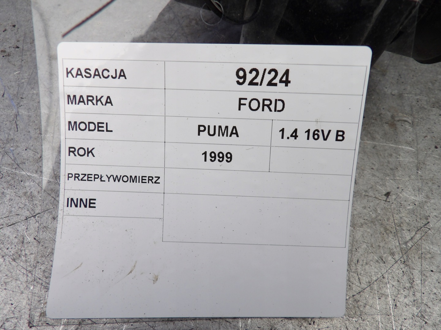Ford Puma MK1 flow meter 1,4B 96FP-12B579-AB 7153880