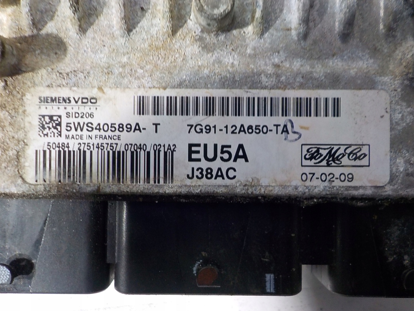 FORD S-MAX computer control unit 7G91-12A650-TB 5WS40589B-T EU5B