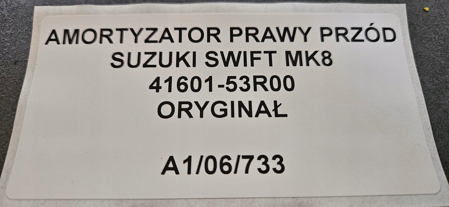 shock absorber right front SUZUKI SWIFT MK8