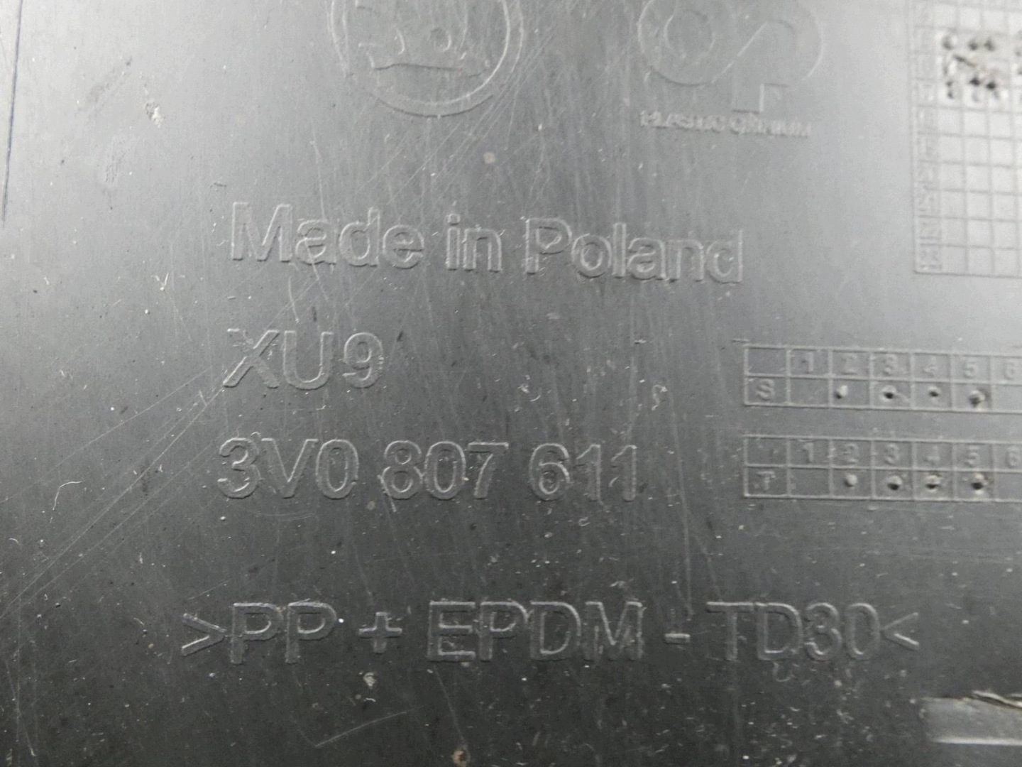 SKODA SUPERB III 3V cover cover below bumper front front