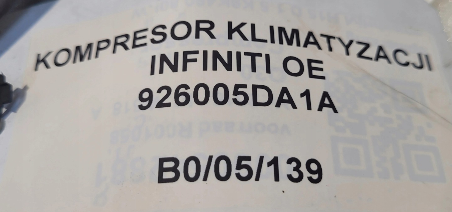 kompresor klimatizaci INFINITI OE 926005DA1A