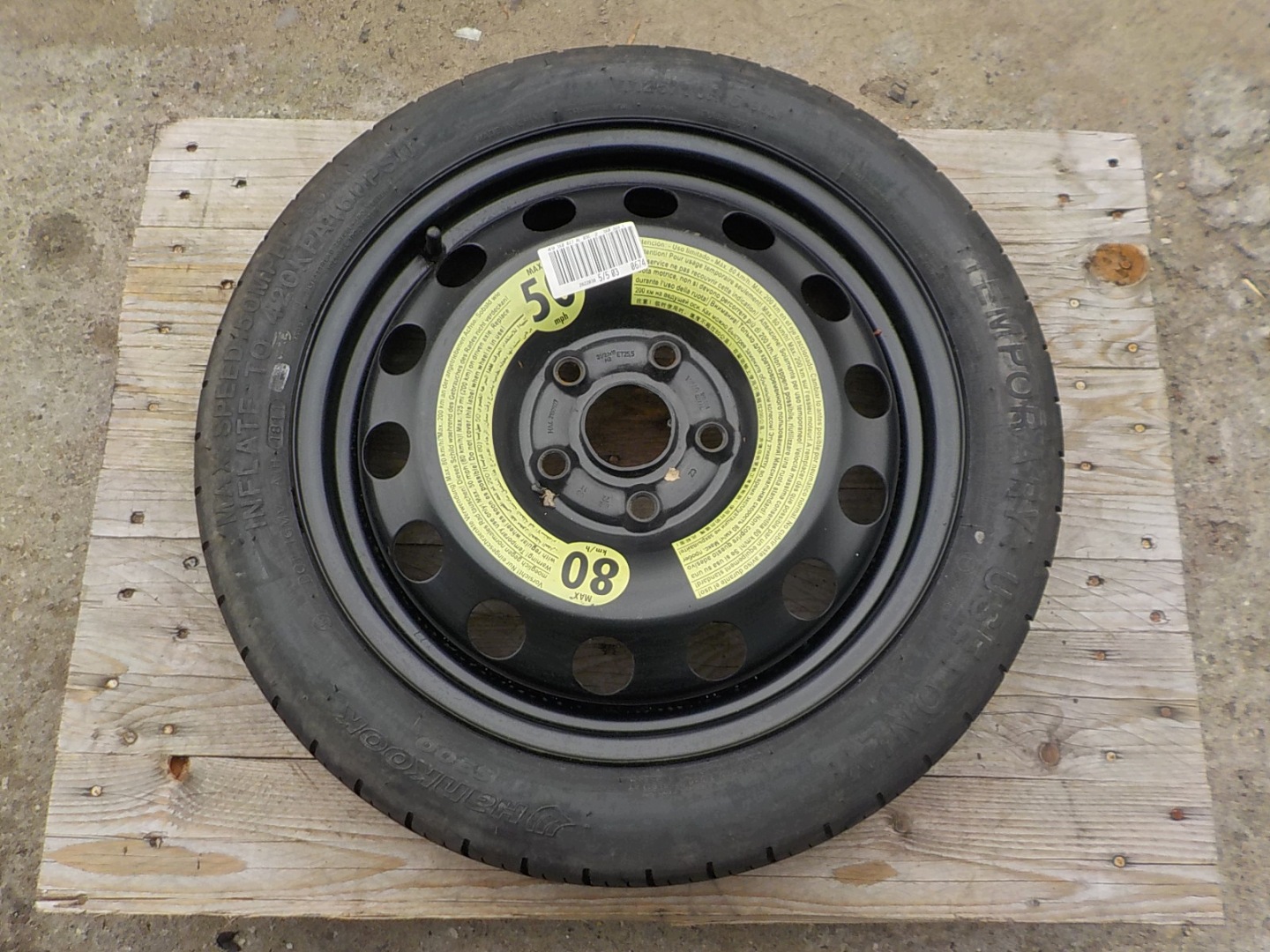 GOLF VII AUDI A3 8P LEON III Roue de secours R16 5x112