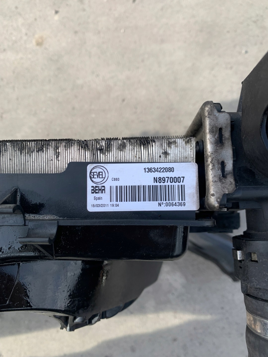 Kühler Lüfter INTERCOOLER Gurten vorne DUCATO BOXER 1363422080