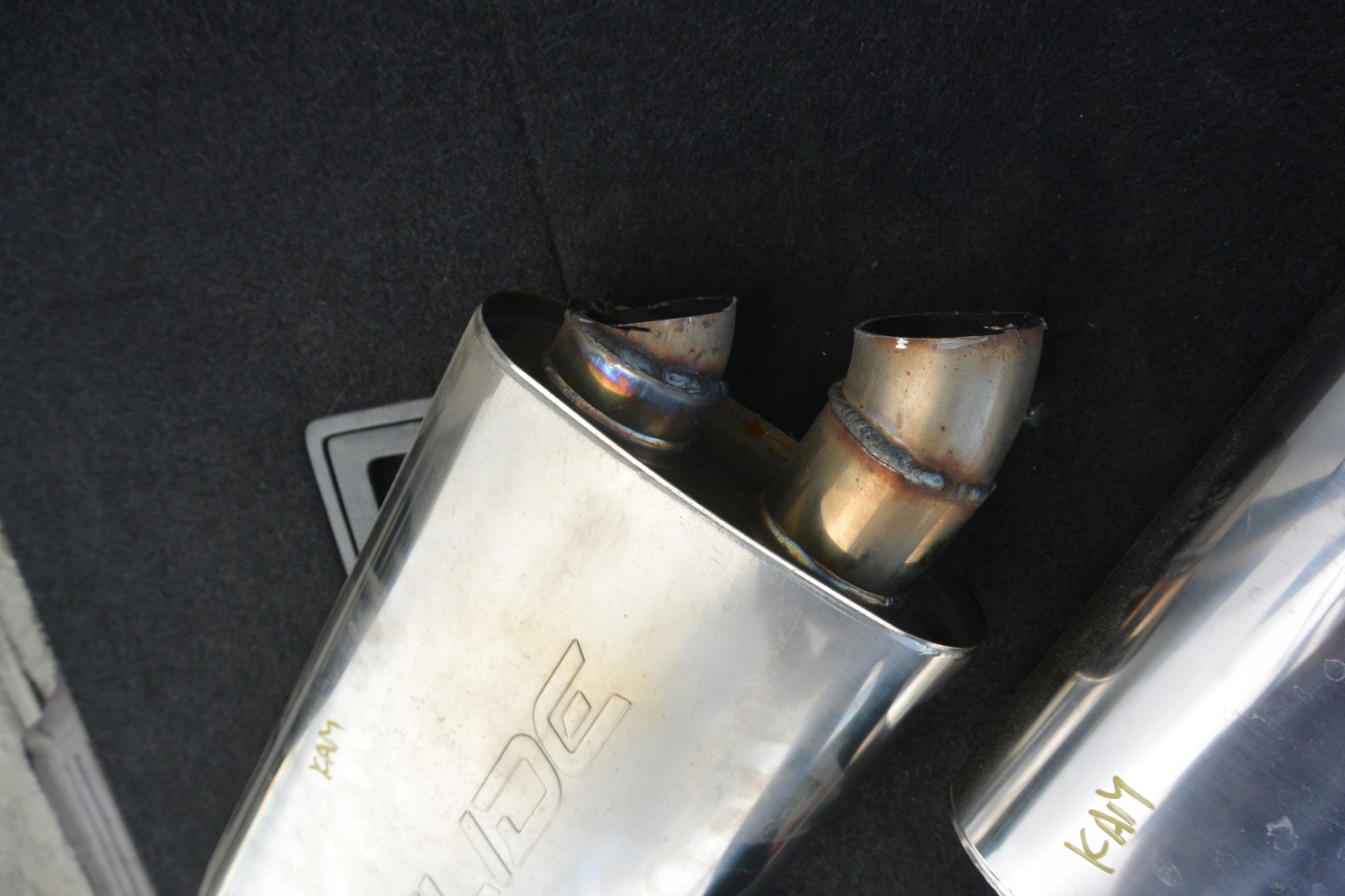 muffler, exhaust central SLIDE 63,5MM 304SS 350MM