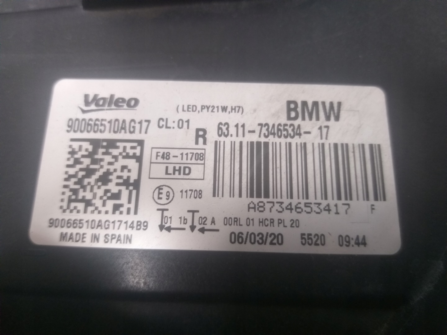 LIGHT FRONT RIGHT BMW X1 F48 7346534-17