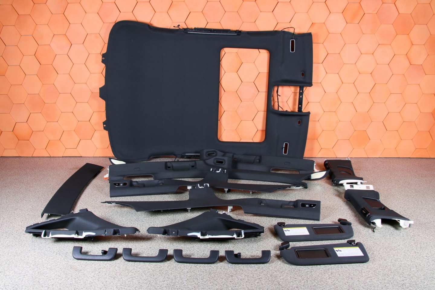 AUDI A8 D4 4H roof upholstery black pillars KOMPLET