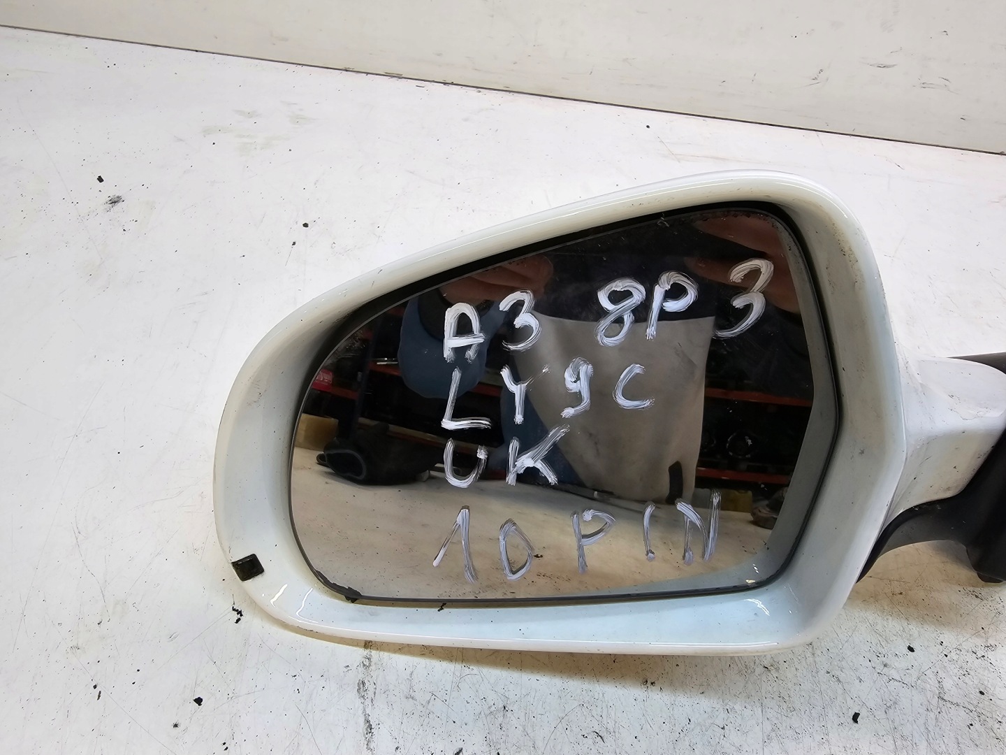 mirror left front AUDI A3 8P LIFT 8P3 LY9C 10-PIN UK