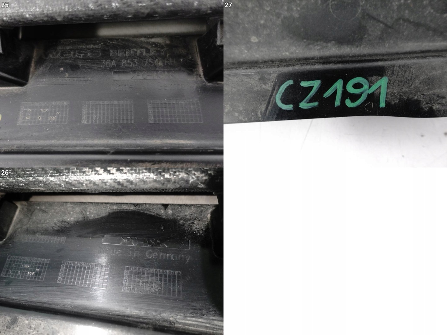 BENTLEY BENTAYGA 36A BY636 20- LIFT threshold moulding cap CARBON right