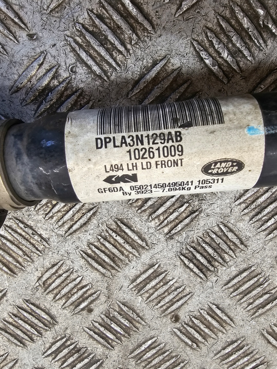 semi-axis front left LAND ROVER RANGE ROVER SPORT DPLA3N129AB 3.0L diesel