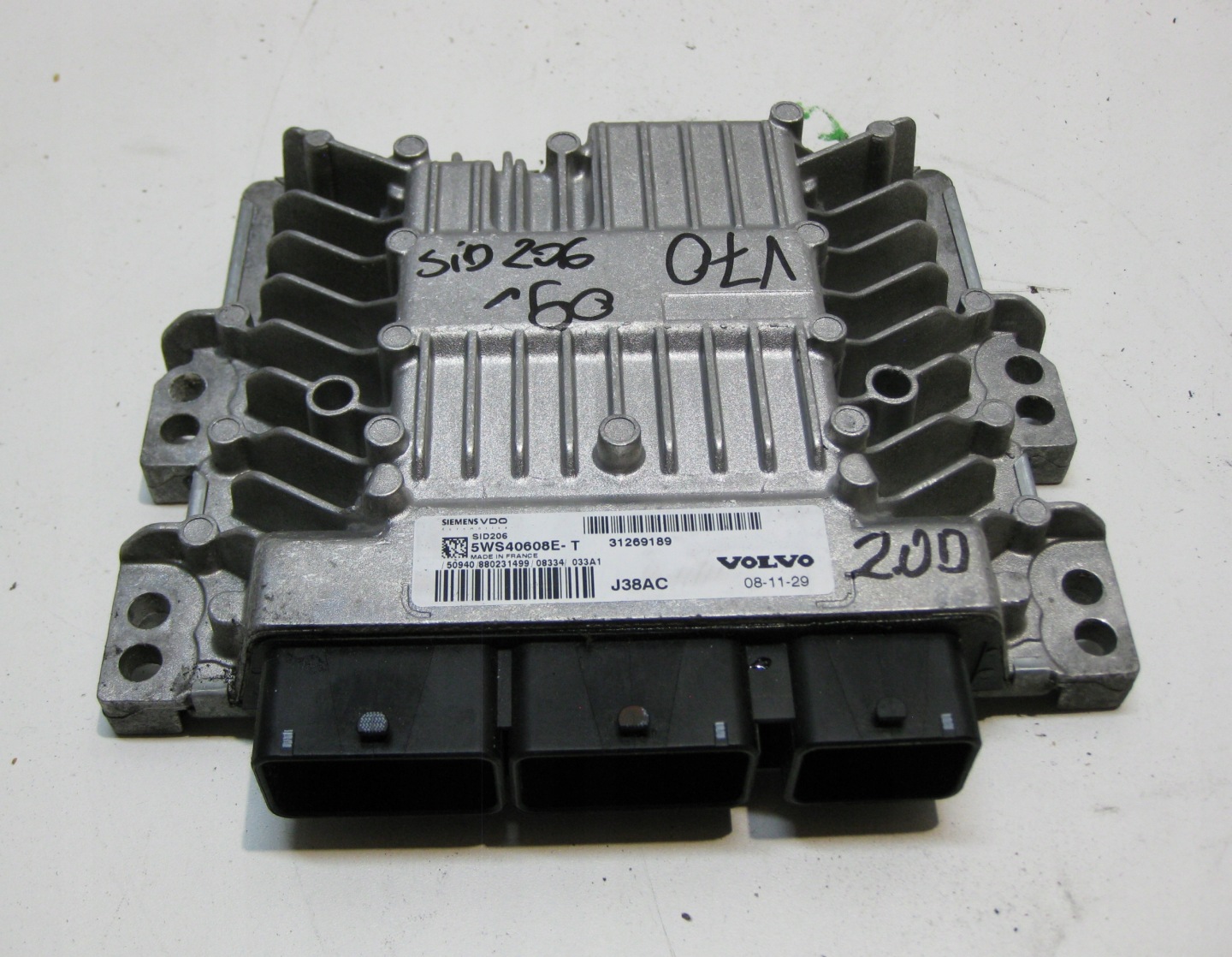 VOLVO V70 2.0 D 09R control unit computer of the engine 31269189