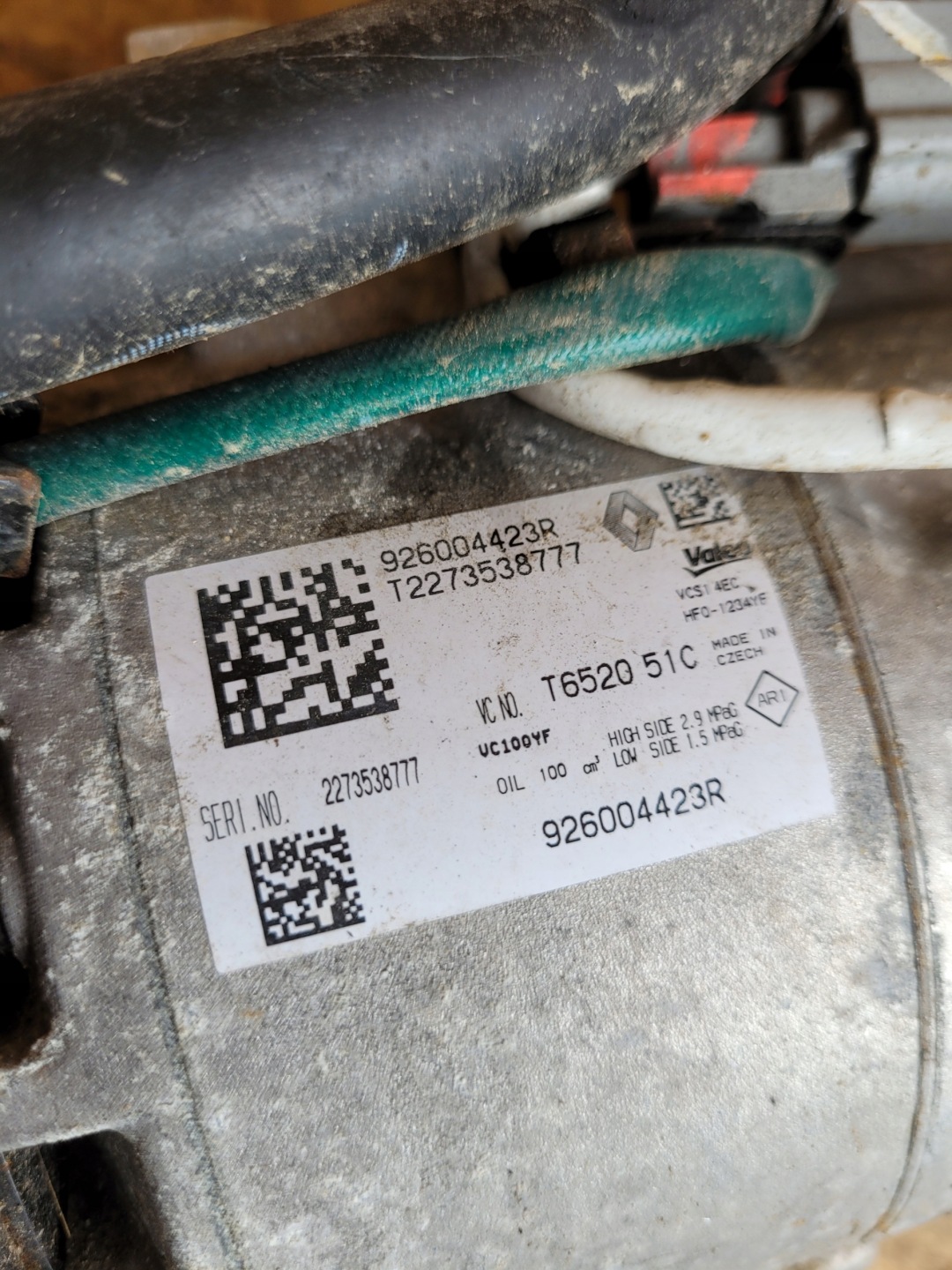 kompresor klimatizaci RENAULT 926004423R