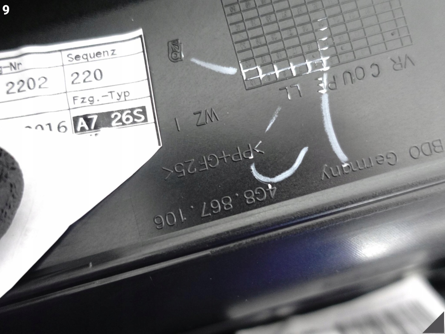 AUDI RS7 S7 A7 4G8 C7 10-18 upholstery side door right front EXCLUSIVE