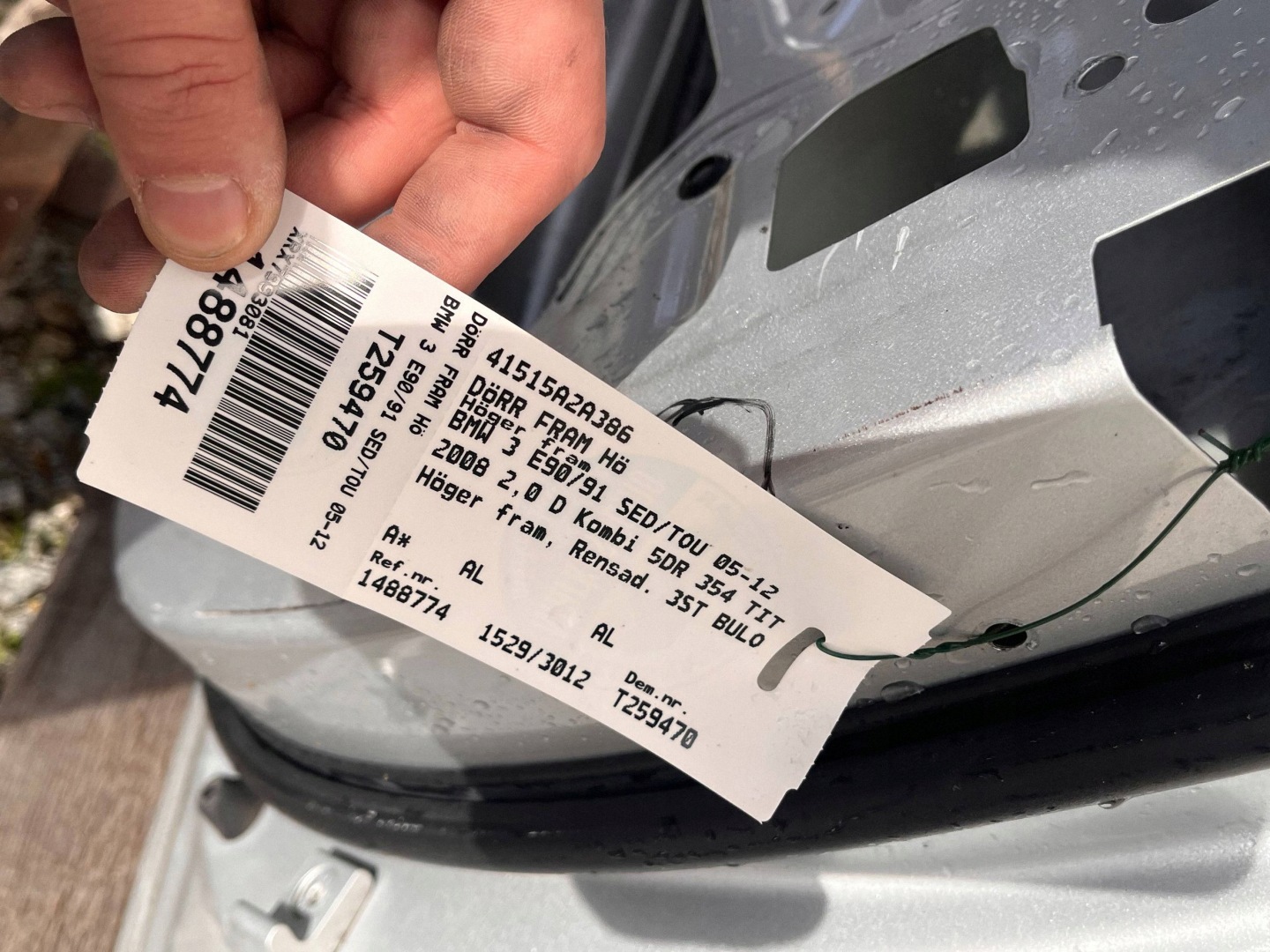 dvere predné pravá strana BMW 3 E91 5A2A386 @M