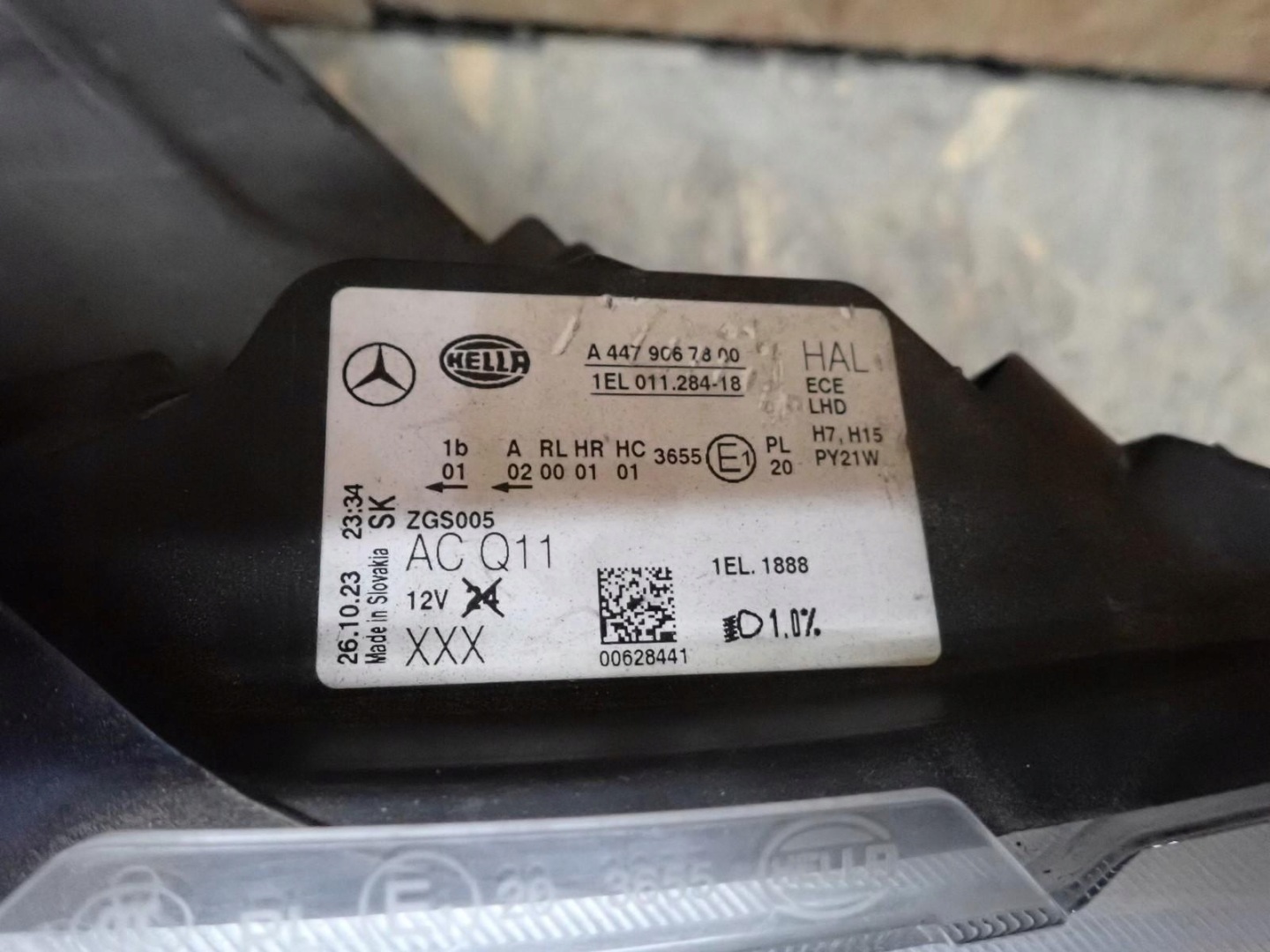light right REFLEKTOR right MERCEDES VITO 447 2014- A4479067800