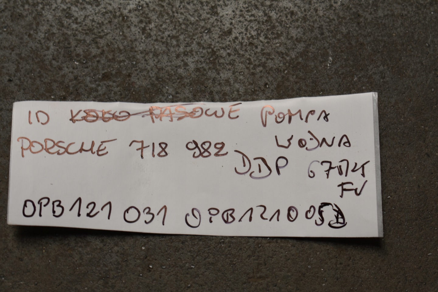 IDEALNA pump WODNA PORSCHE 718 982 DDP 1