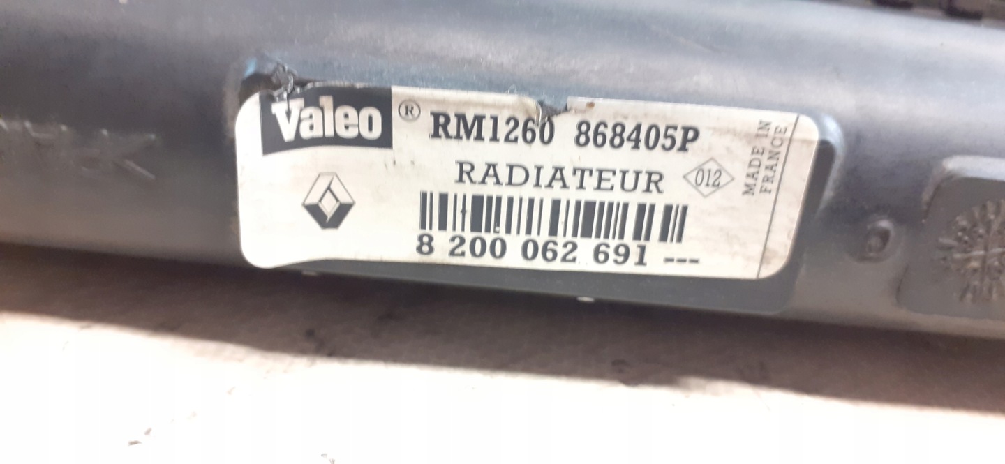 water cooler RENAULT SCENIC and 1.9 8200062691A