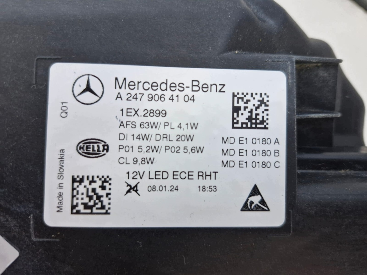 light left Mercedes GLA W247 LIFT FULL LED Multibeam LED