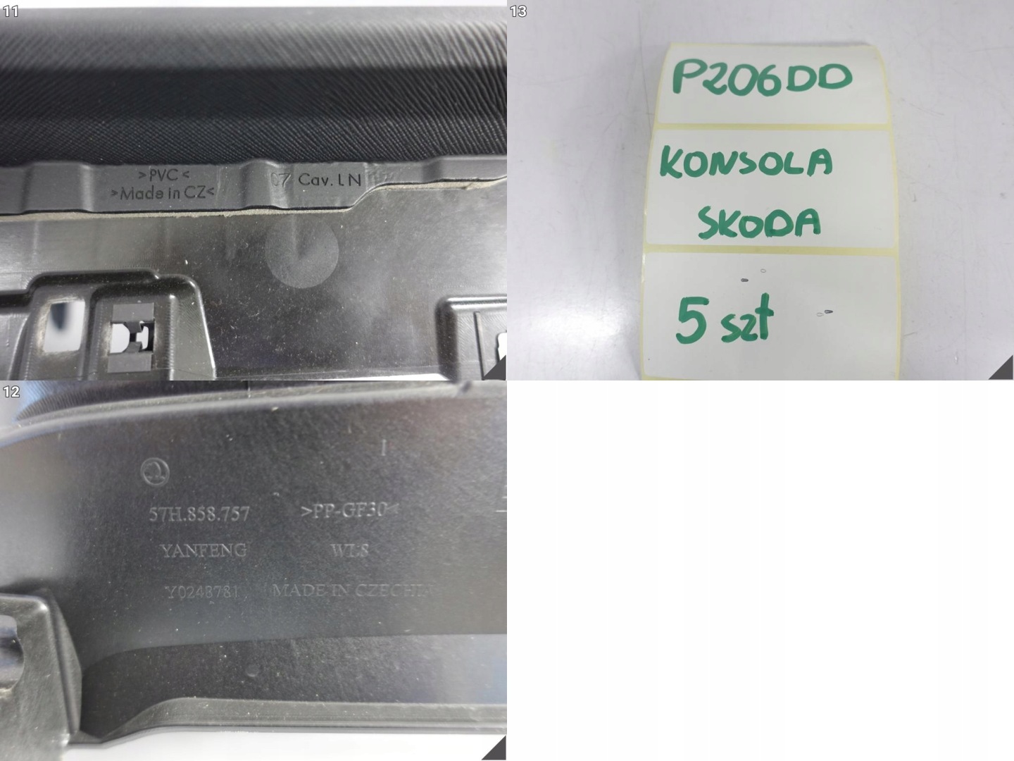 SKODA KODIAQ II 2 57H 24- console cockpit dashboard instrument panel 57H857007 XCC