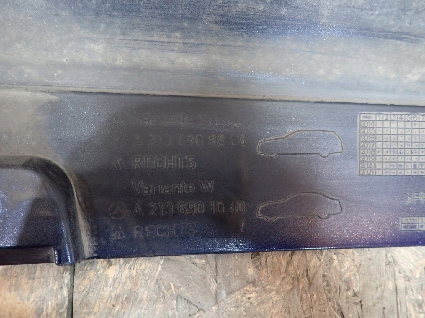 right moulding threshold MERCEDES E KLASA 213 2016- A2136908804
