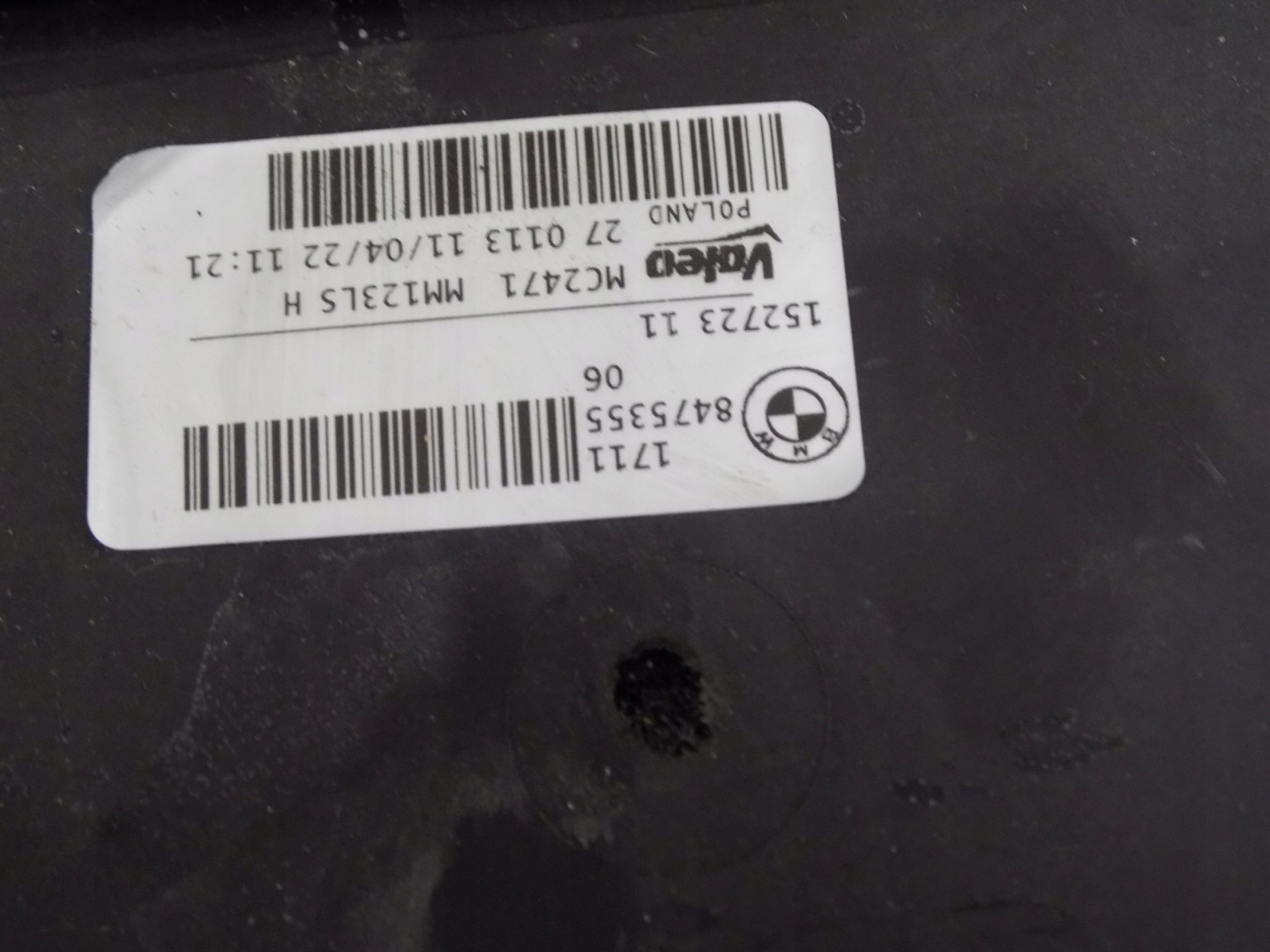 BMW IX I20 support panel for radiators pillar sider KOMPLET 9452580 8666811 8475355