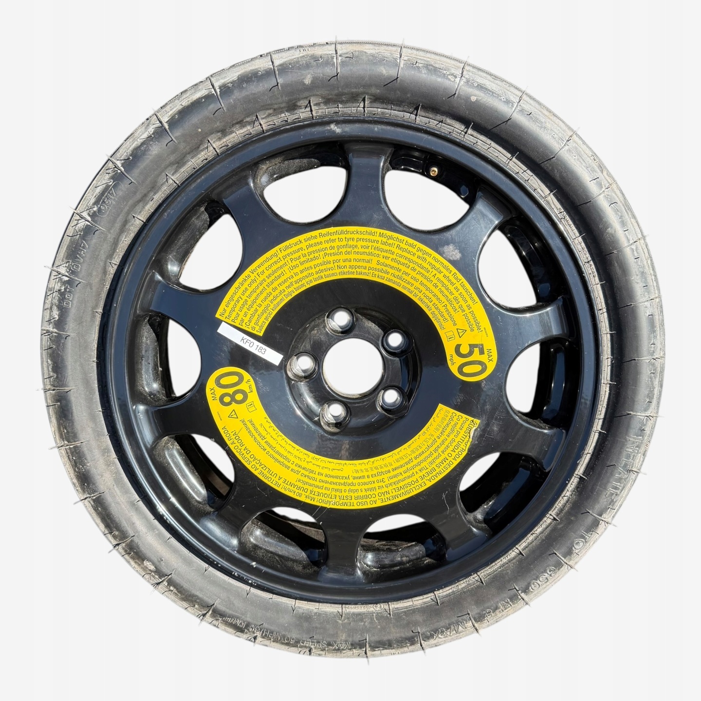roue roue de secours roue secours AUDI A4 175/55/19" 2017 année 8W9601025E