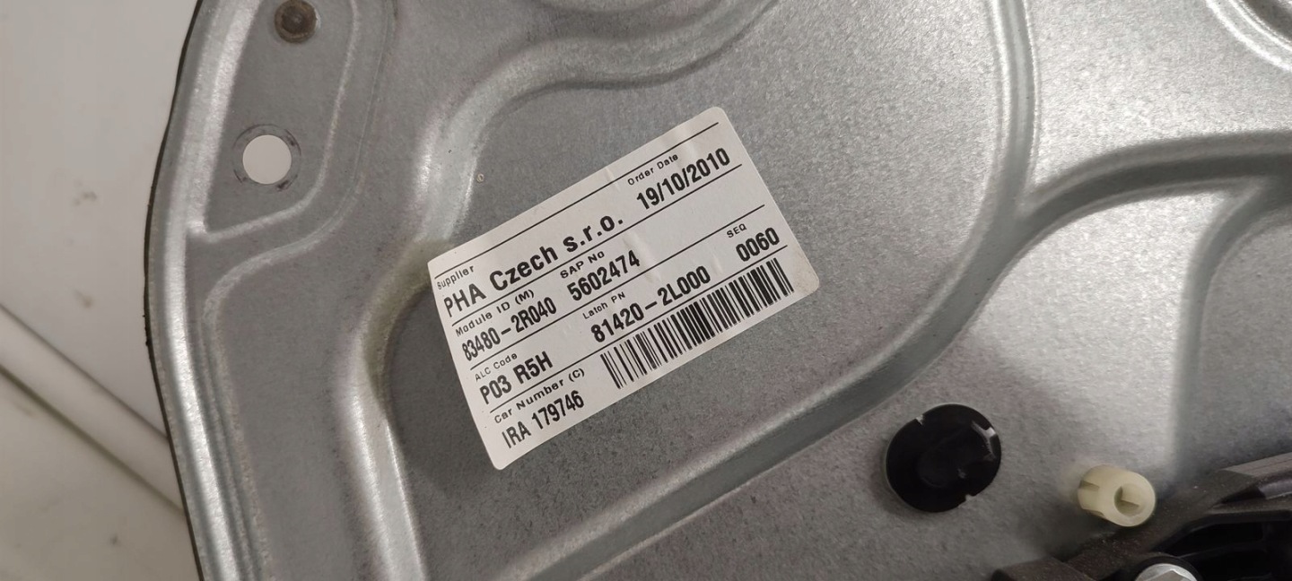 window regulator right rear part mechanism Hyundai i30 LIFT 5D 9F