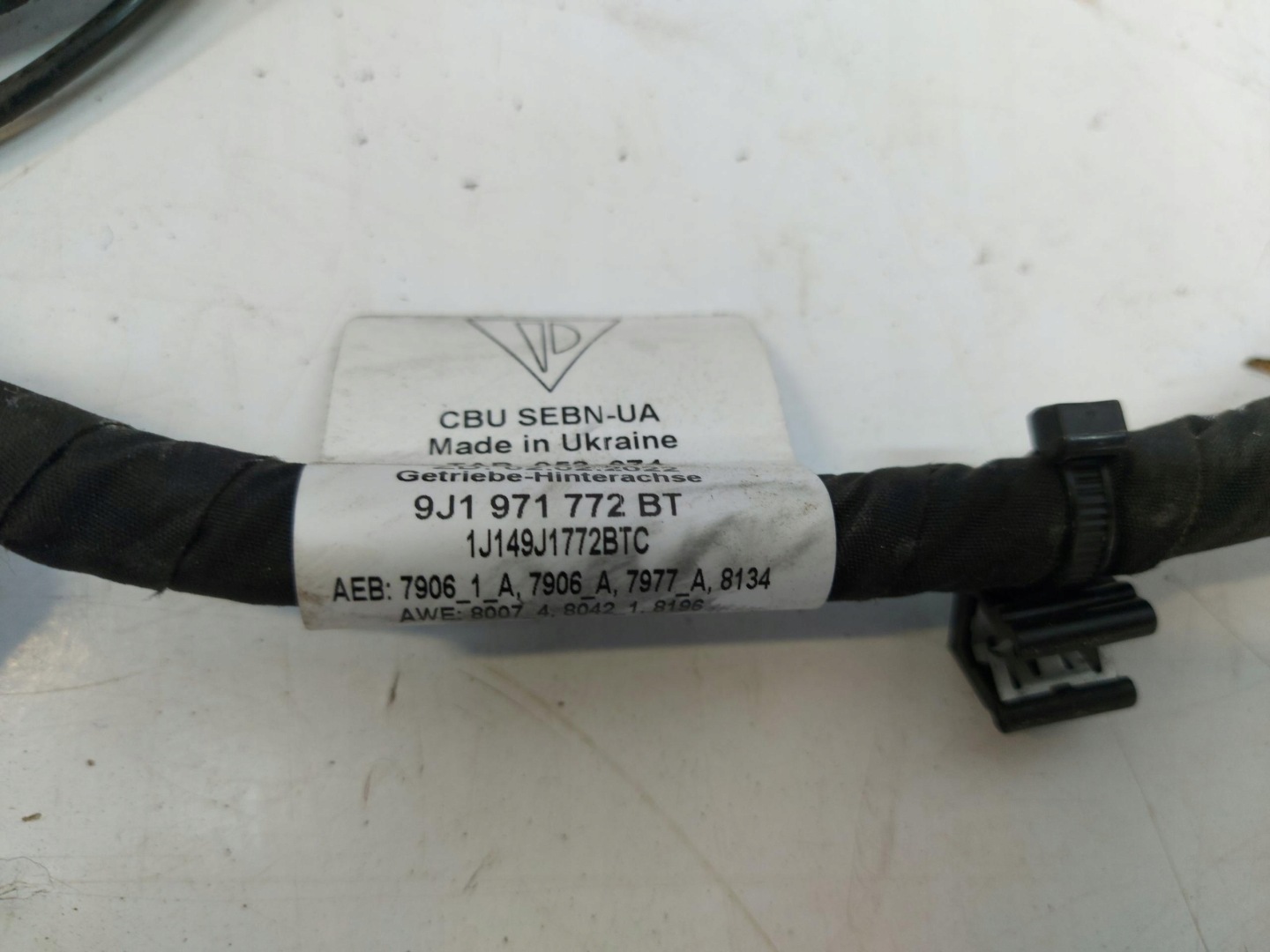 Porsche Taycan 4S 9J1 2022 bundle motor wiring springing rear part