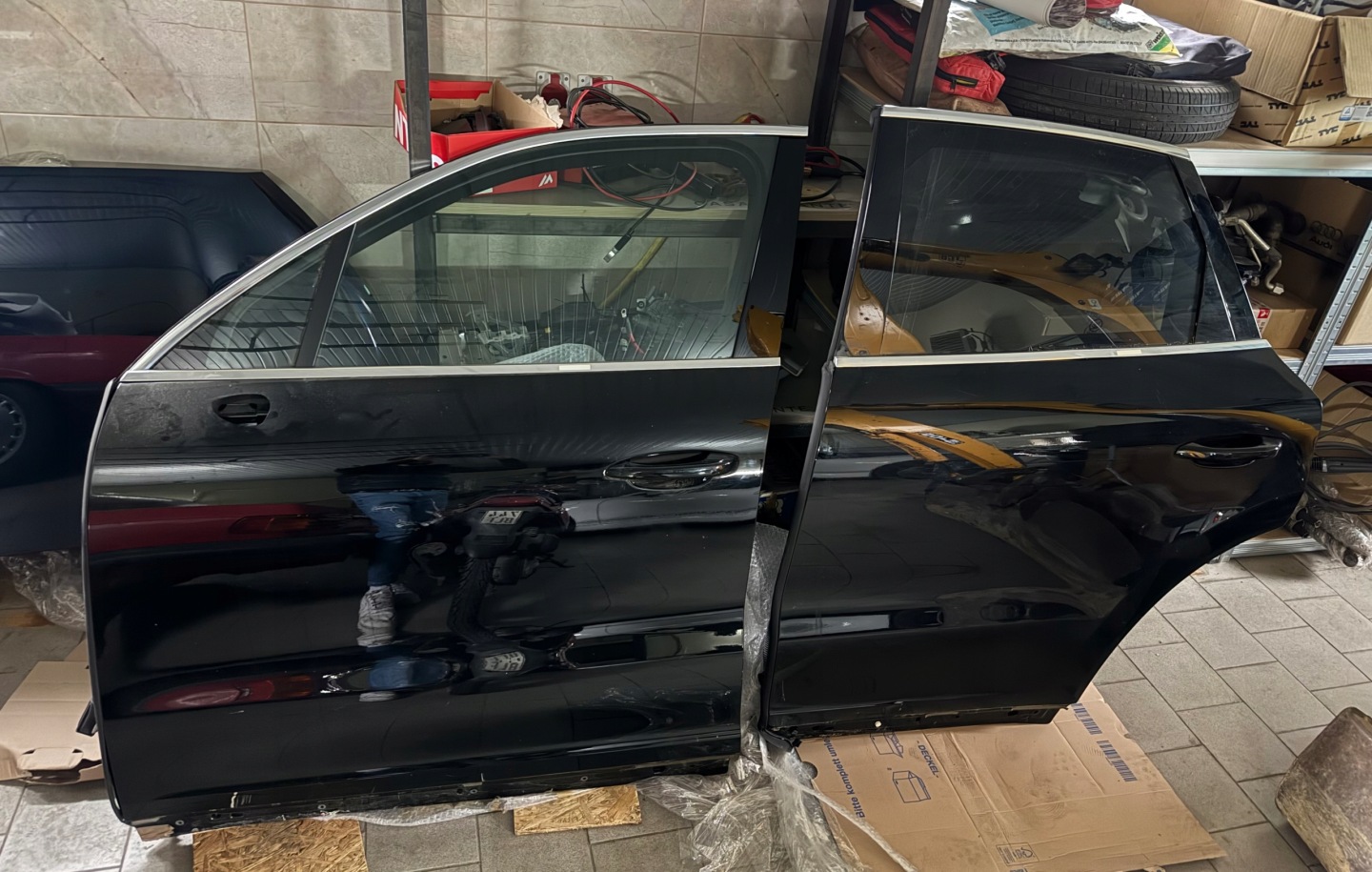PORSCHE CAYENNE III COUPE door left left front rear part COUPE complete black,