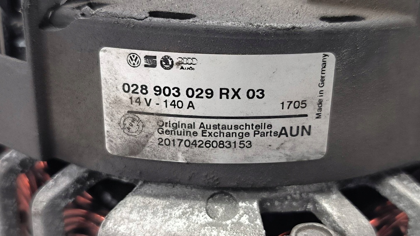 alternator 028903029RX AUDI A4 B6