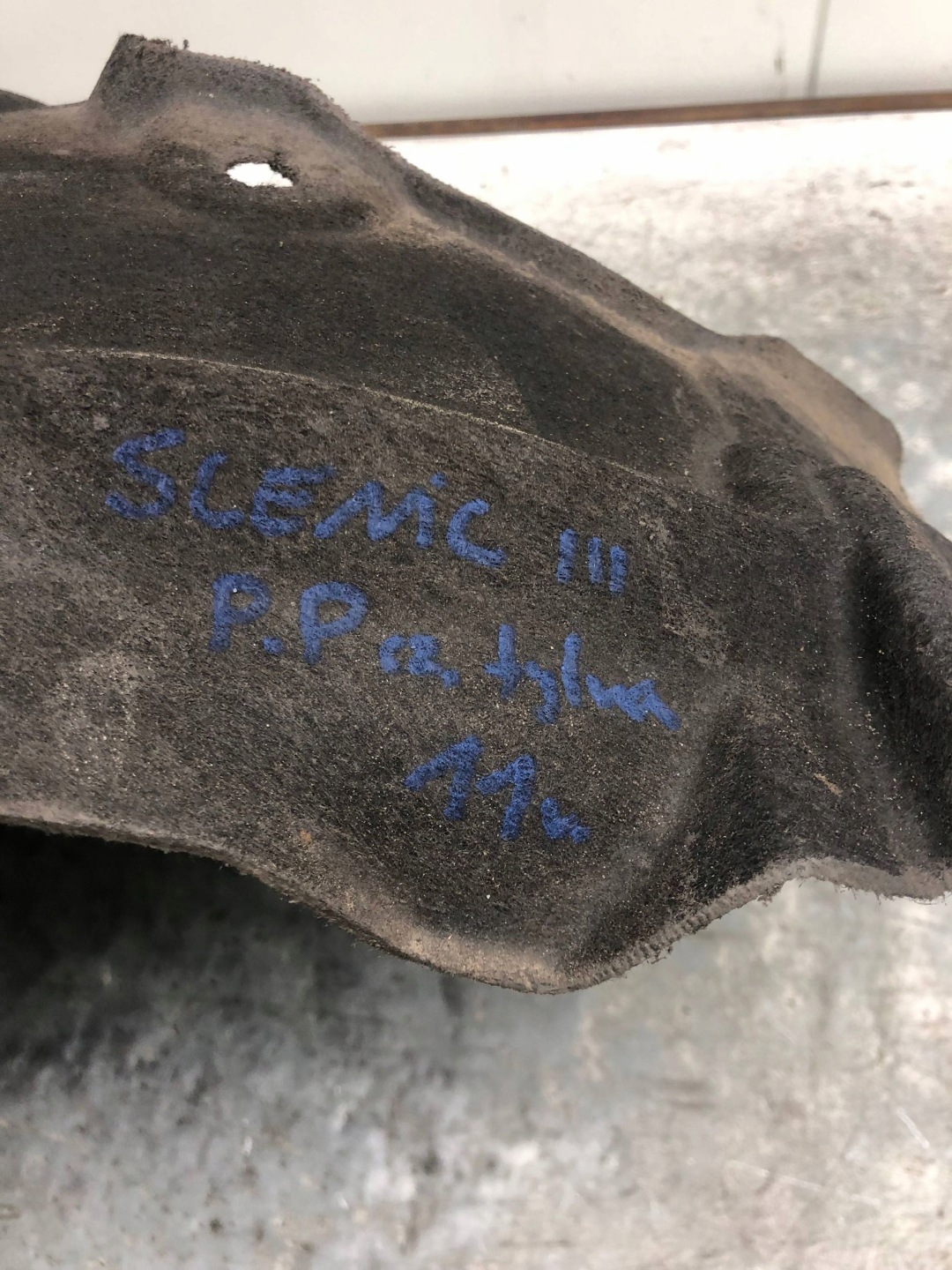 mudguard right front part rear RENAULT SCENIC III
