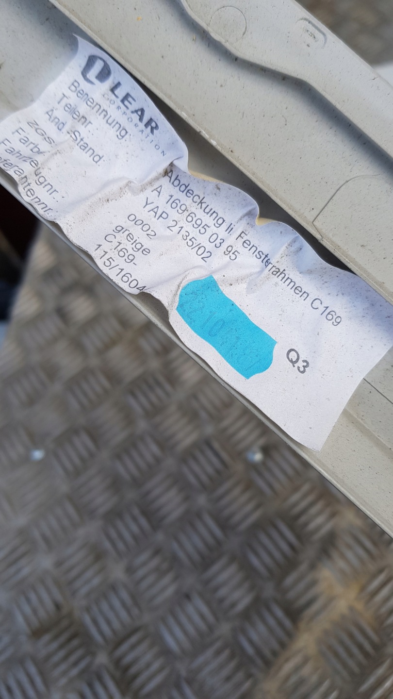 MERCEDES w169 moulding threshold rear part left right