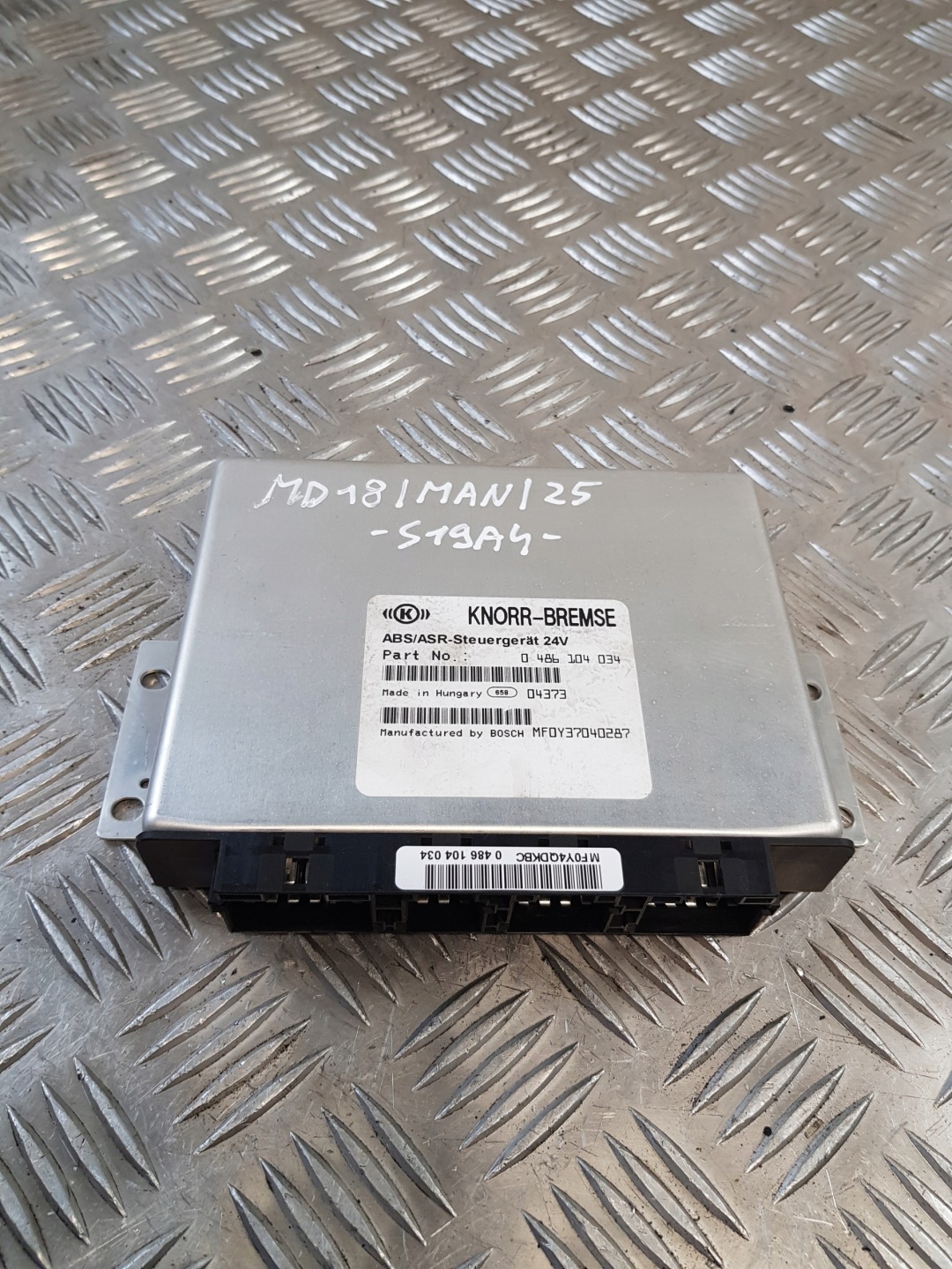 control unit ABS/ASR KNORR-BREMSE 0486104034