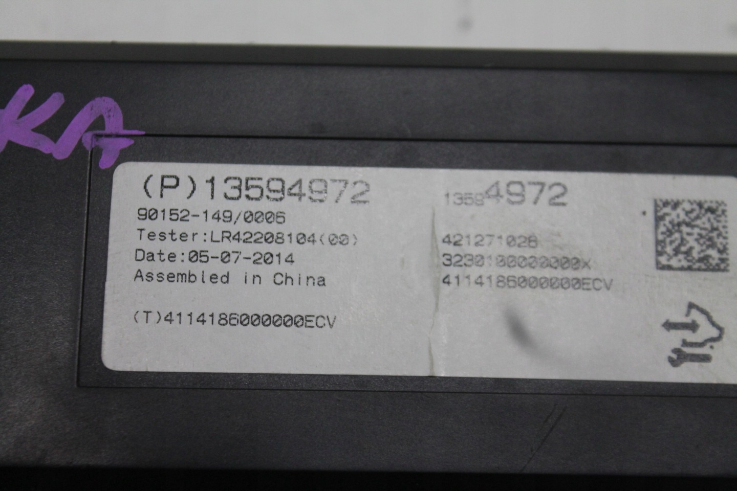 module control unit air conditioning devices 13594972 OPEL MOKKA A 12-16
