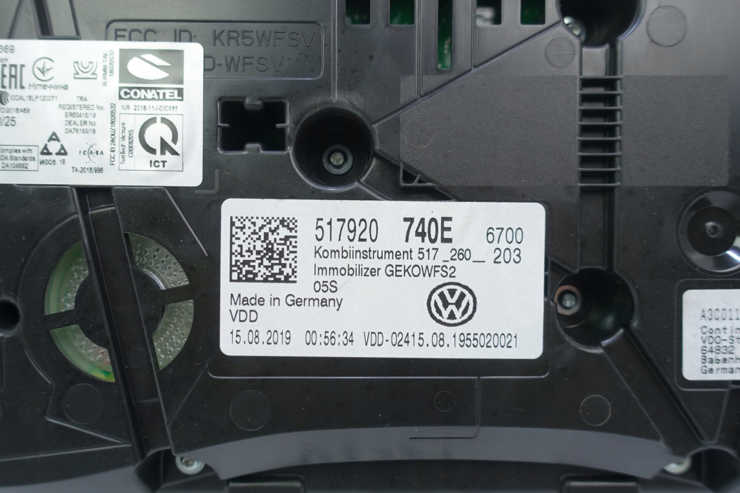 dials dials VW SPORTSVAN 517 28582KM 517920740E