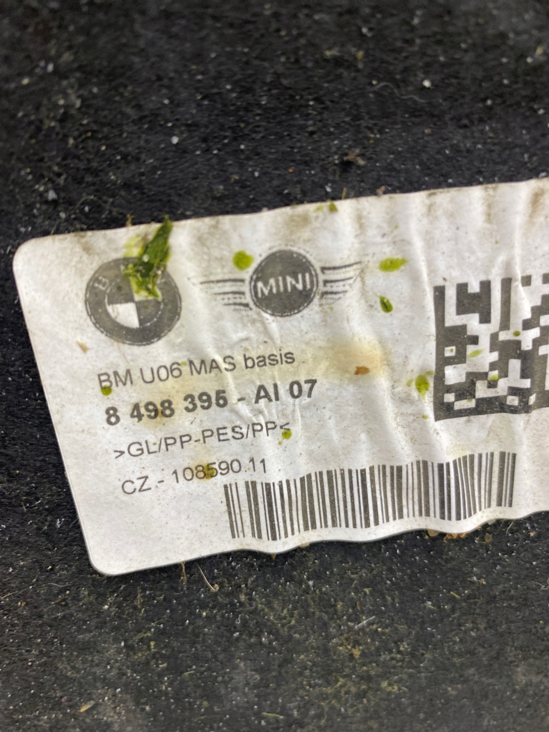 floor below engine cover BMW 2 U06 X1 U11 X2 U10 MINI COOPER U25