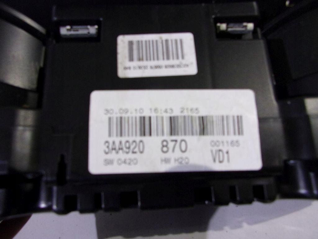 VW Passat B7 dials dials 1.4 TFSI 3AA920870