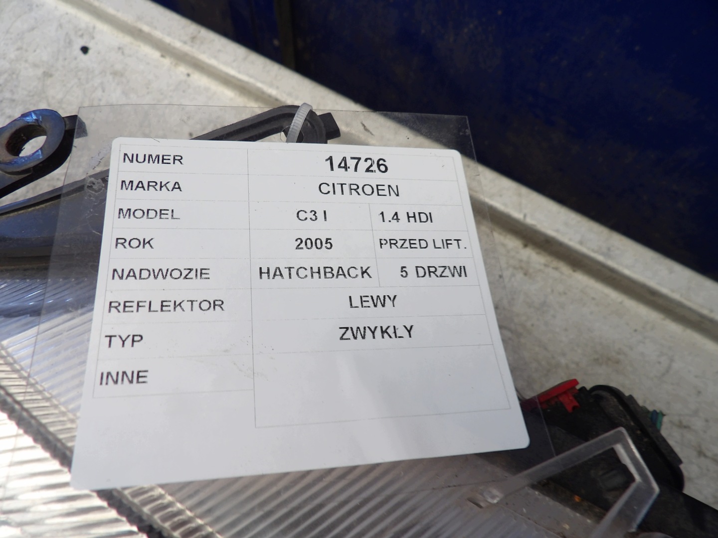 Citroen C3 light front left