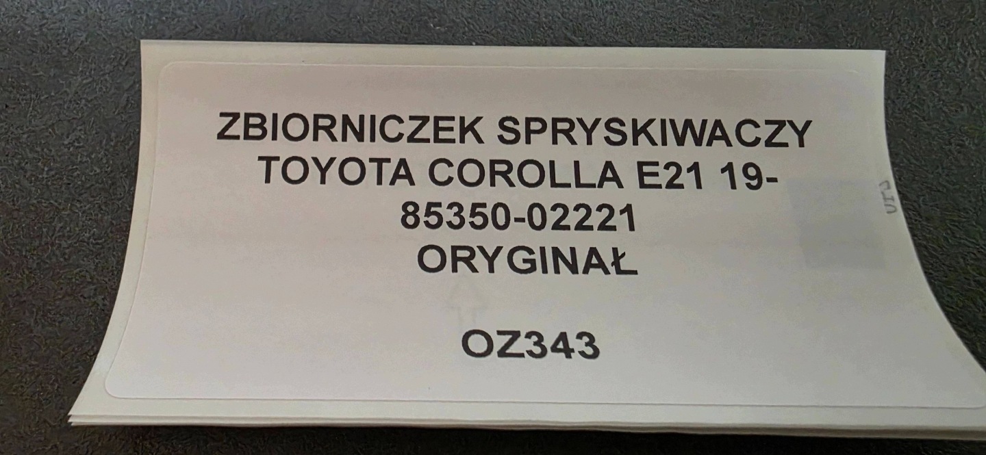washer fluid tank TOYOTA COROLLA E21 19- original 85350-02221