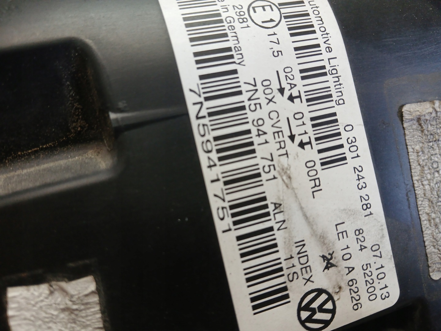 light front left SEAT ALHAMBRA XENON 7N5941751 10