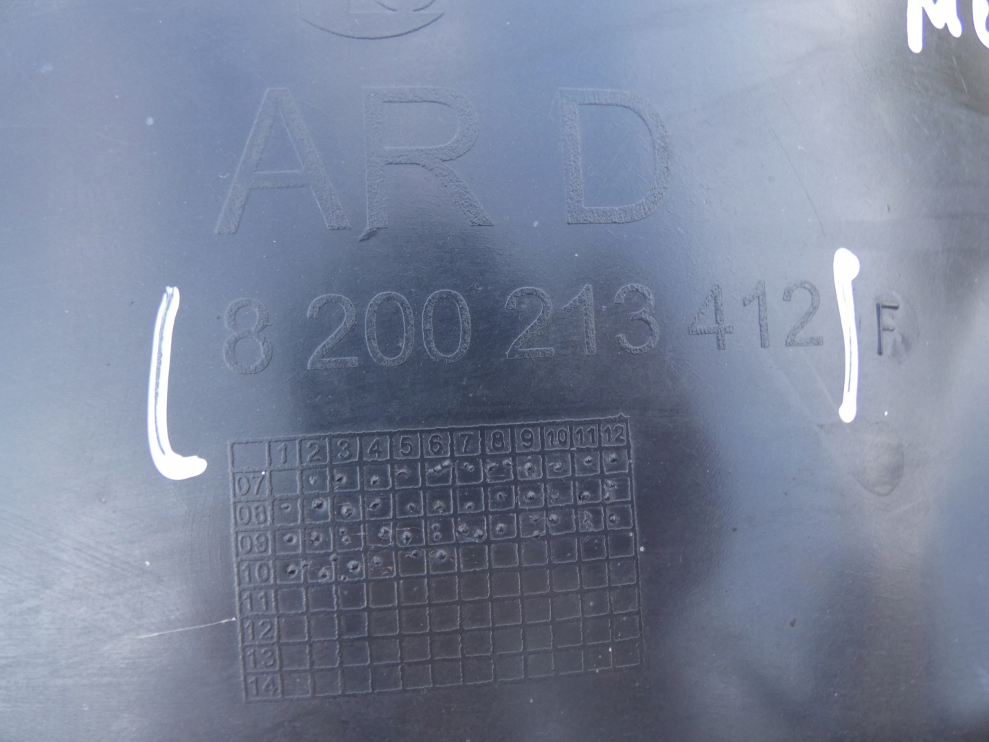 RENAULT MODUS and LIFT 08-12 mudguard rear. right left